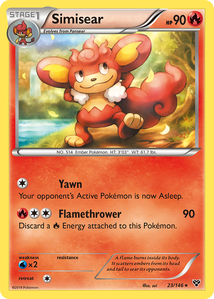 Simisear (23/146) [XY: Base Set] Reverse Holofoil