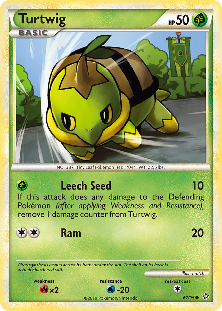 Turtwig (67/95) [HeartGold & SoulSilver: Unleashed] Reverse Holofoil
