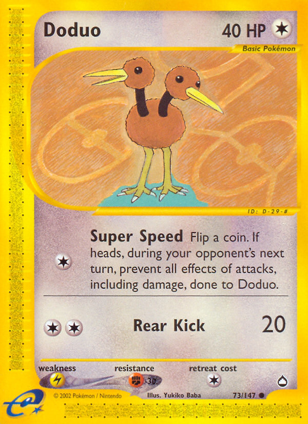 Doduo (73/147) [Aquapolis] Reverse Holofoil