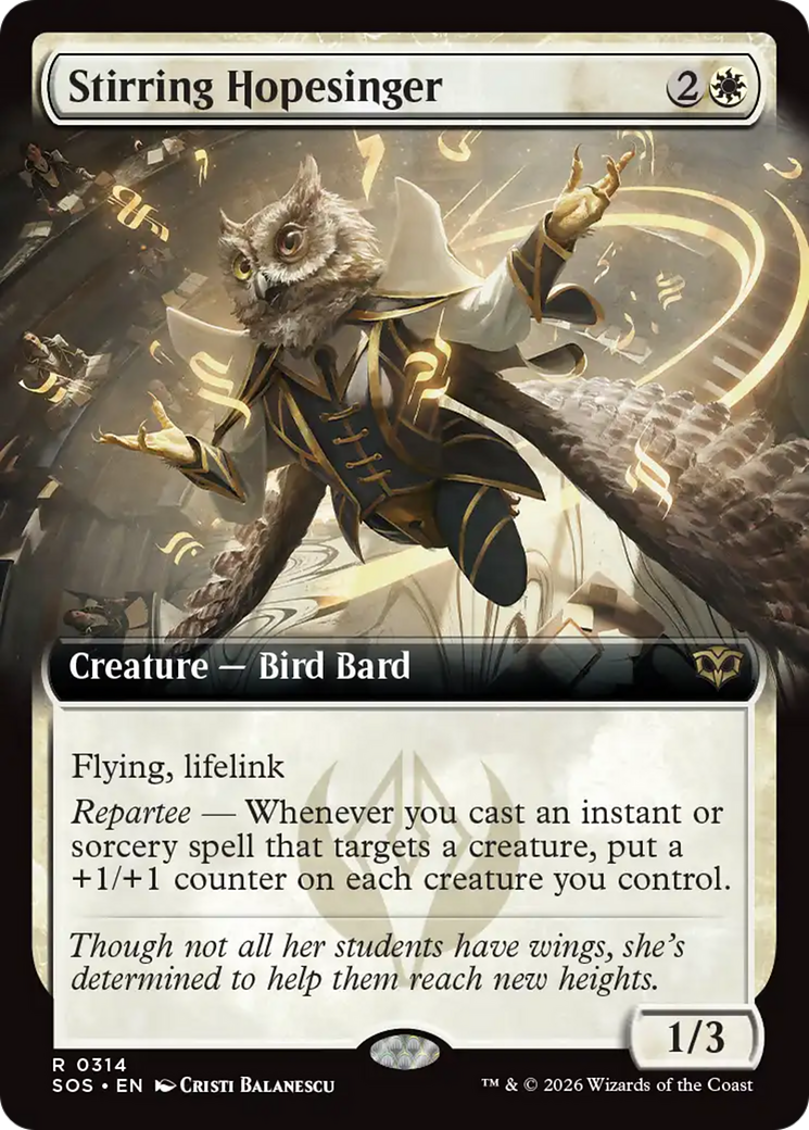 Stirring Hopesinger (Extended Art) [Secrets of Strixhaven] Foil