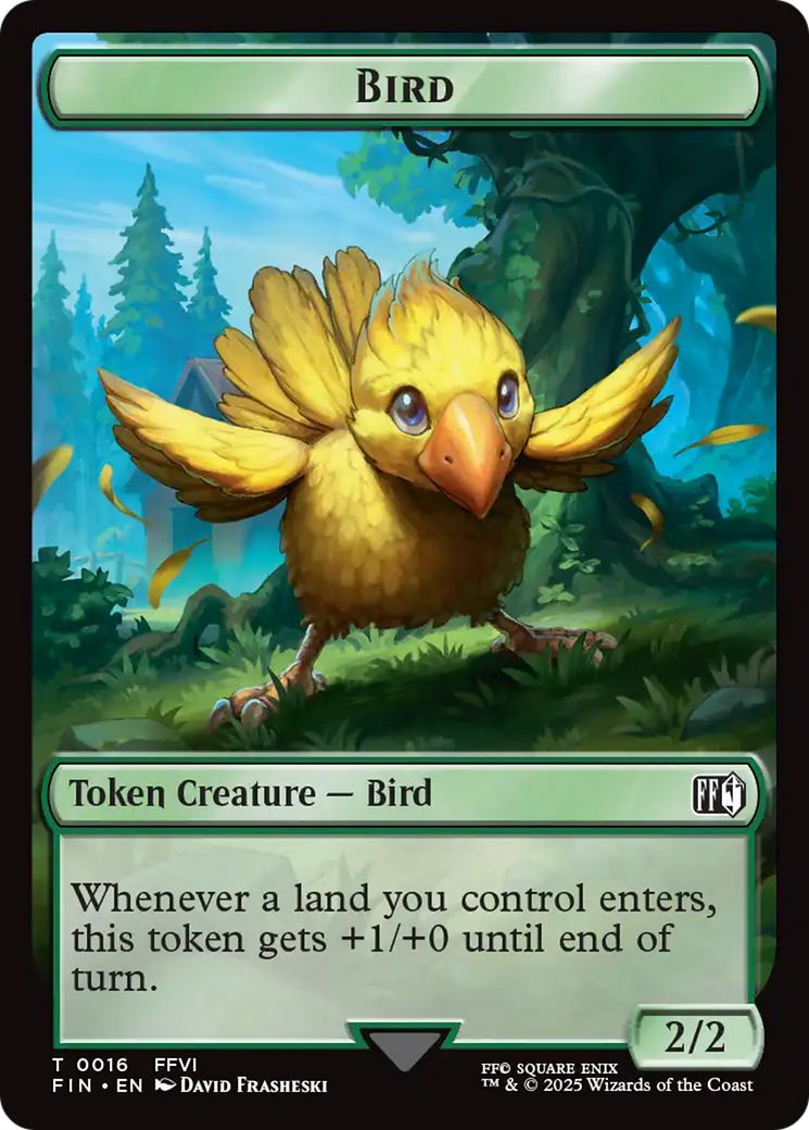 Bird (0016) // Wizard (0014) Double-Sided Token [FINAL FANTASY Tokens] Foil