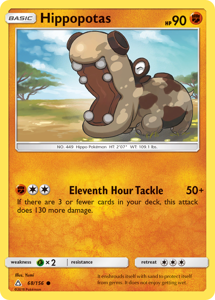 Hippopotas (68/156) [Sun & Moon: Ultra Prism] Reverse Holofoil