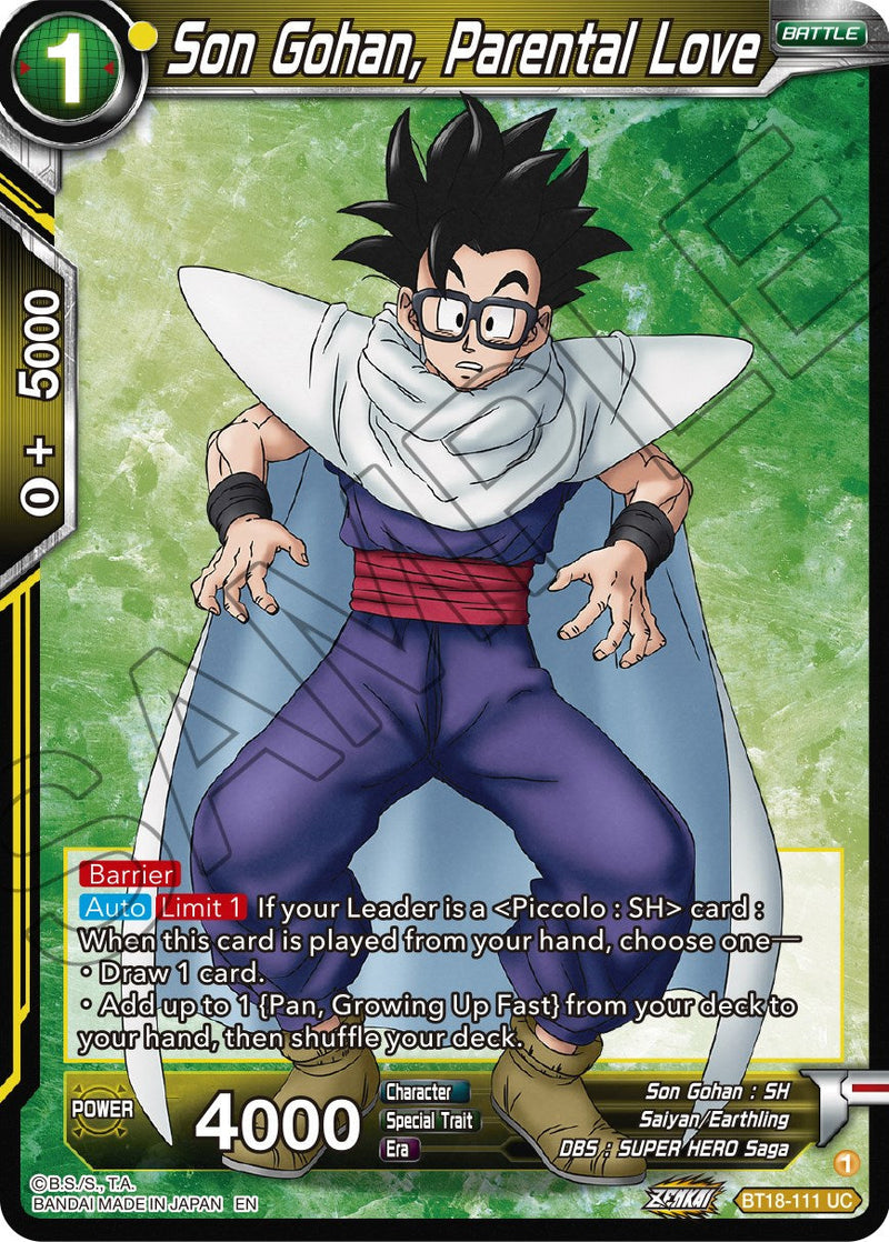 Son Gohan, Parental Love (BT18-111) [Dawn of the Z-Legends] Parallel Foil