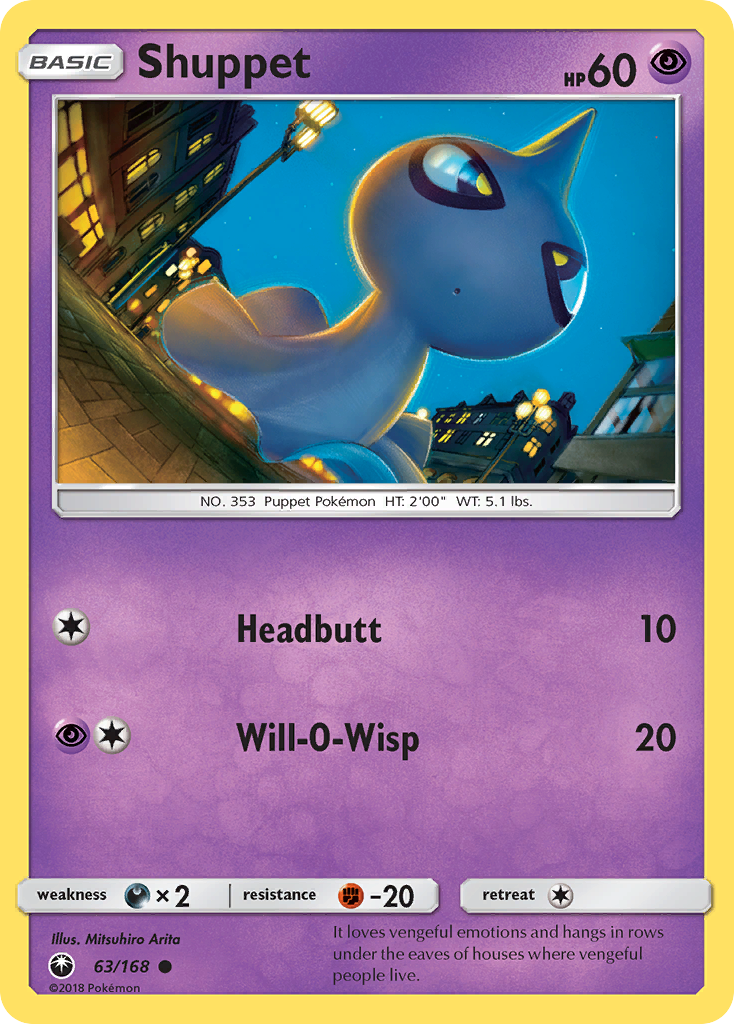 Shuppet (63/168) [Sun & Moon: Celestial Storm] Reverse Holofoil