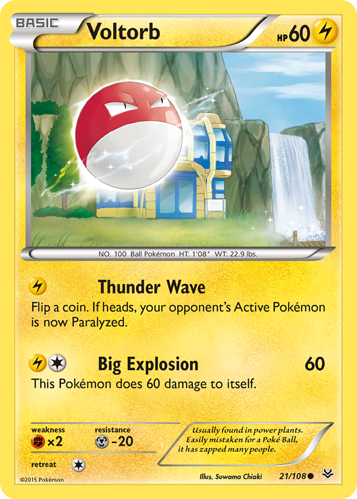 Voltorb (21/108) [XY: Roaring Skies] Reverse Holofoil