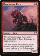 Flametongue Kavu [Dominaria Remastered] Foil