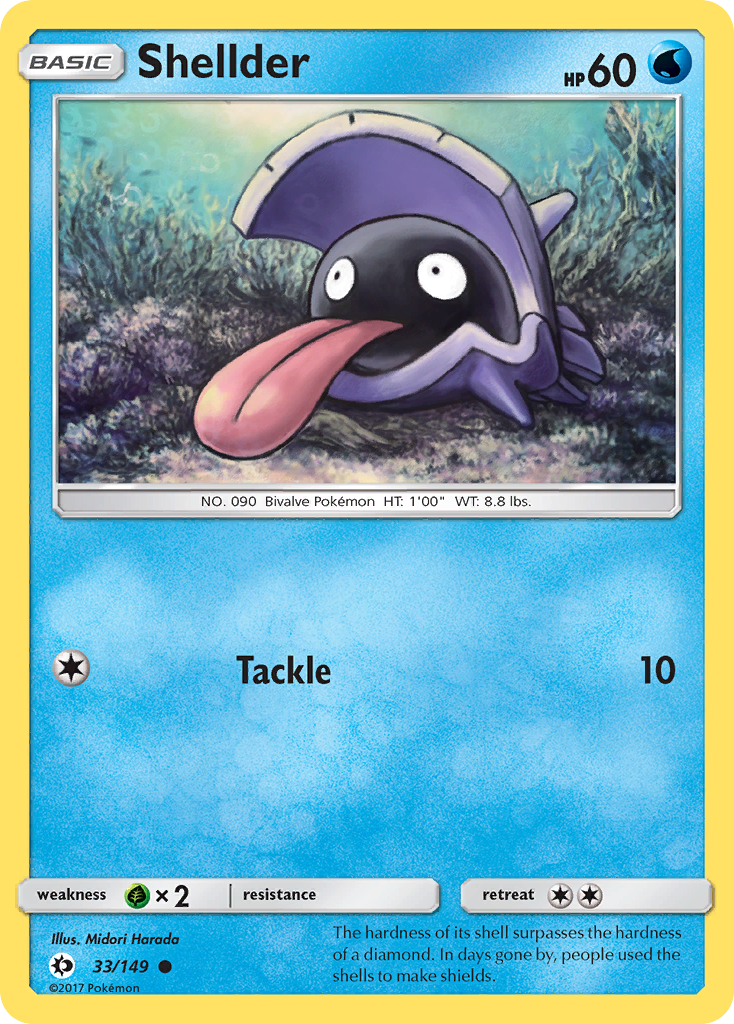 Shellder (33/149) [Sun & Moon: Base Set] Reverse Holofoil