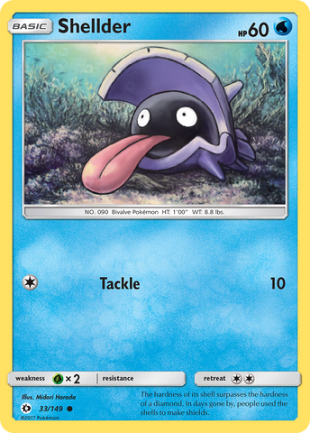 Shellder (33/149) [Sun & Moon: Base Set] Reverse Holofoil