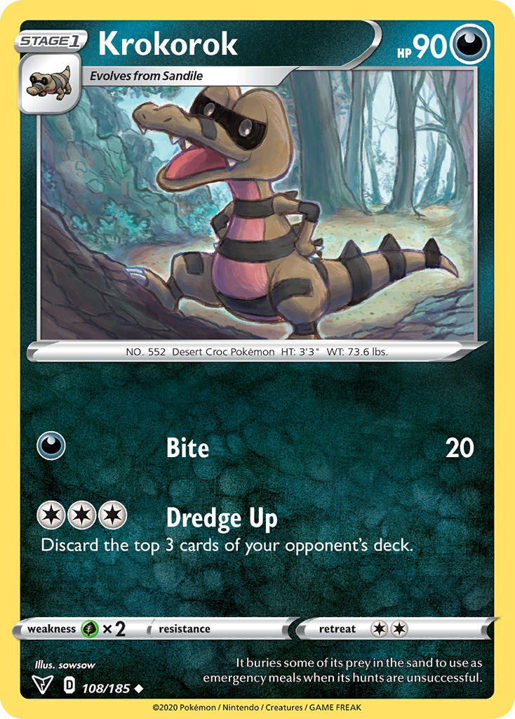 Krokorok (108/185) [Sword & Shield: Vivid Voltage] Reverse Holofoil