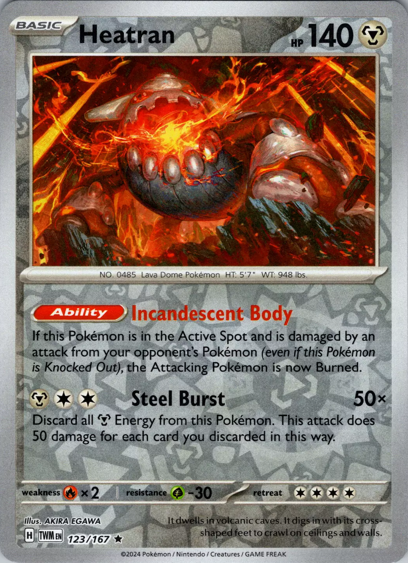 Heatran (123/167) [Scarlet & Violet: Twilight Masquerade] Reverse Holofoil