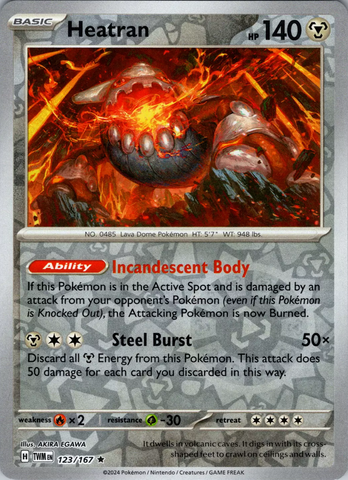 Heatran (123/167) [Scarlet & Violet: Twilight Masquerade] Reverse Holofoil