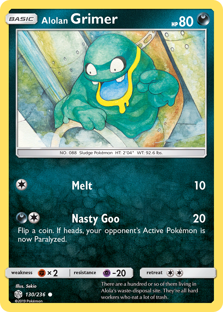 Alolan Grimer (130/236) [Sun & Moon: Cosmic Eclipse] Reverse Holofoil