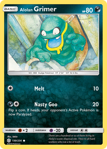 Alolan Grimer (130/236) [Sun & Moon: Cosmic Eclipse] Reverse Holofoil