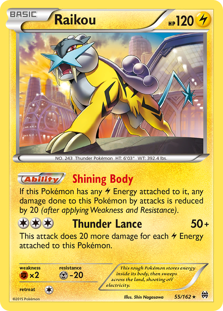 Raikou (55/162) [XY: BREAKthrough] Reverse Holofoil