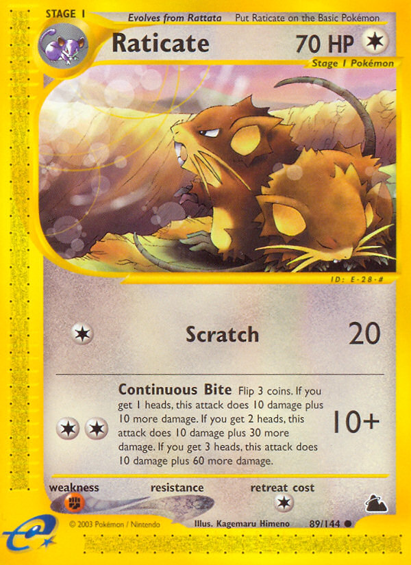Raticate (89/144) [Skyridge] Reverse Holofoil