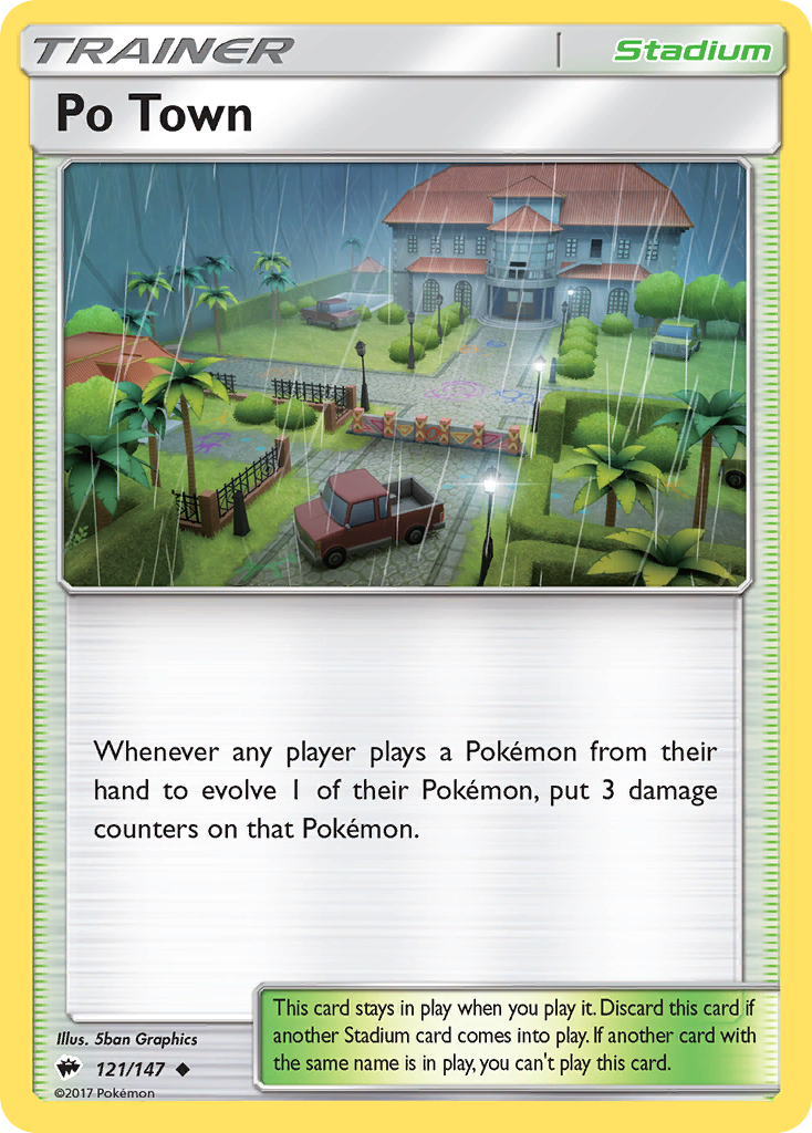 Po Town (121/147) [Sun & Moon: Burning Shadows] Reverse Holofoil