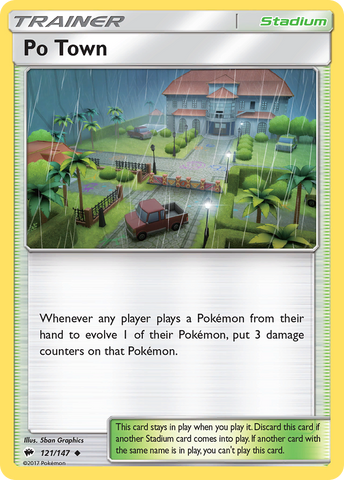 Po Town (121/147) [Sun & Moon: Burning Shadows] Reverse Holofoil