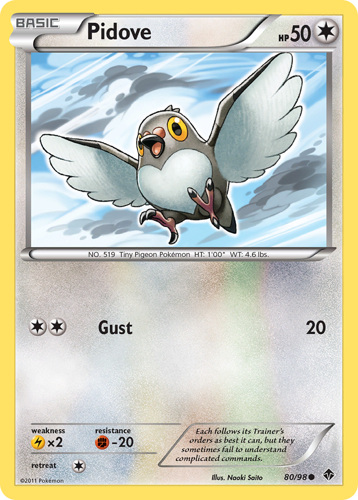 Pidove (80/98) [Black & White: Emerging Powers] Reverse Holofoil