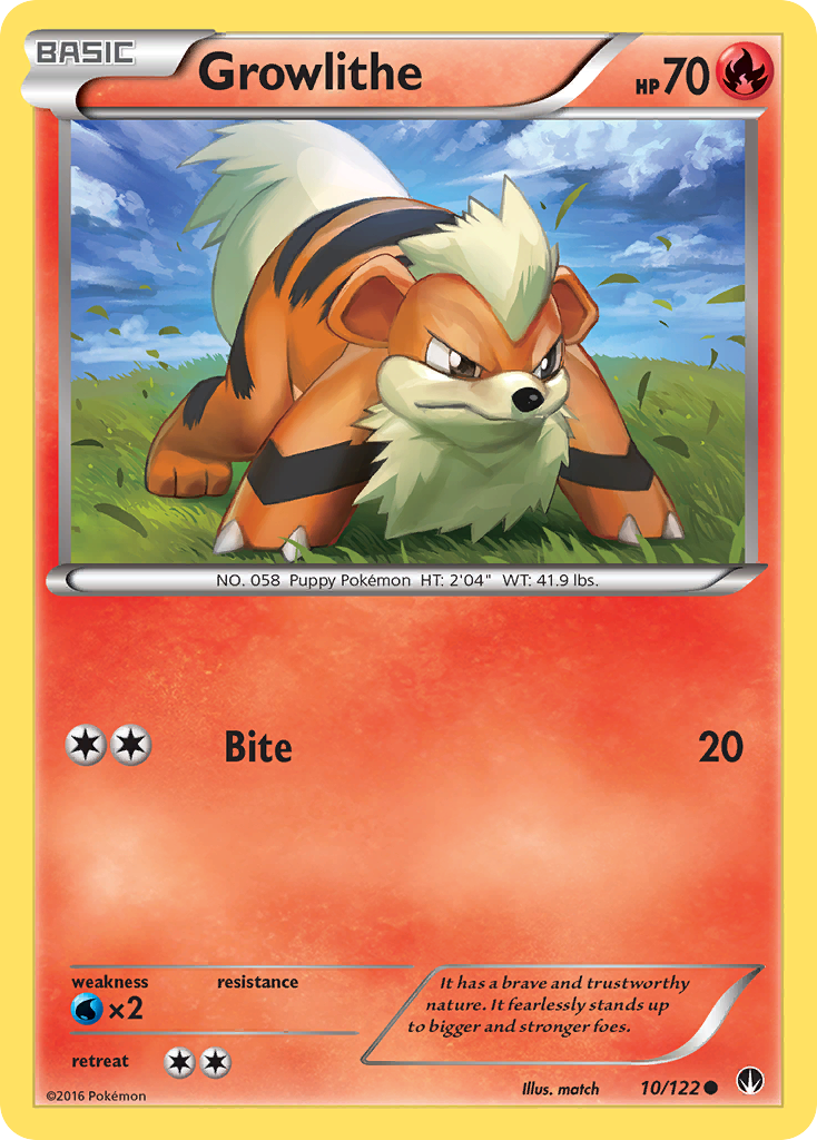 Growlithe (10/122) [XY: BREAKpoint] Reverse Holofoil