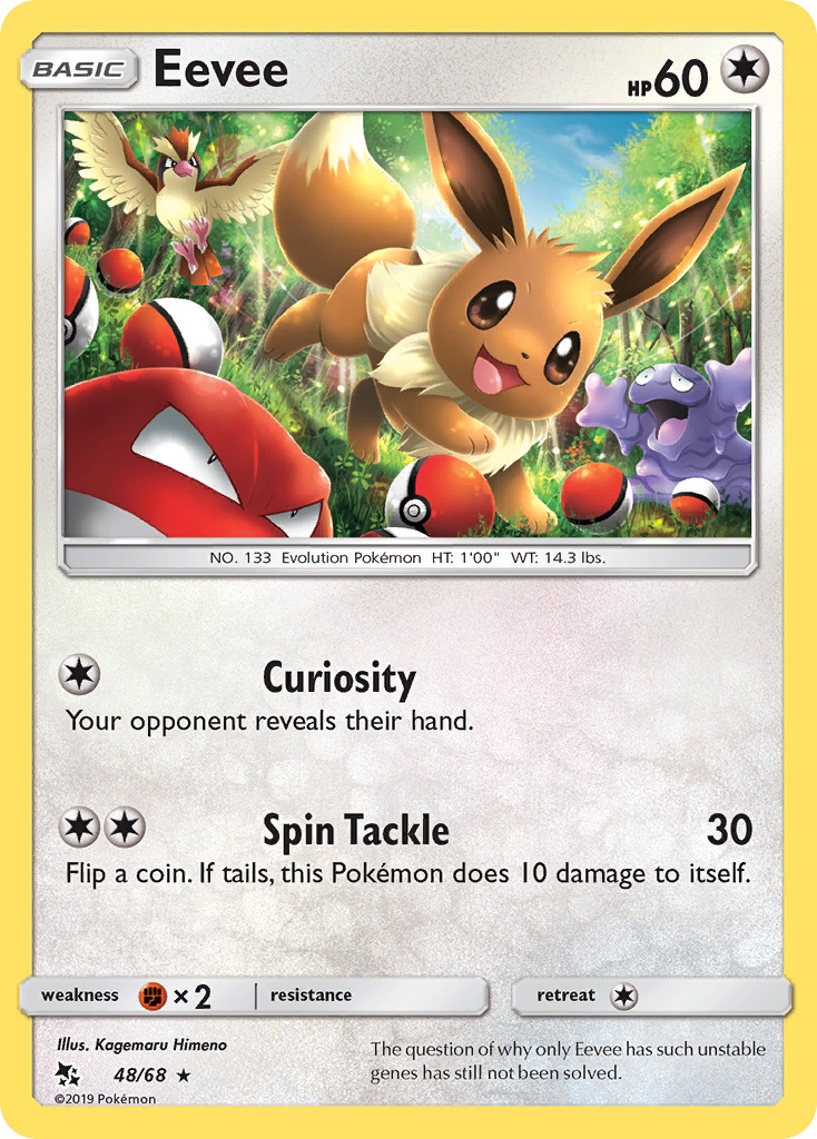 Eevee (48/68) [Sun & Moon: Hidden Fates] Reverse Holofoil