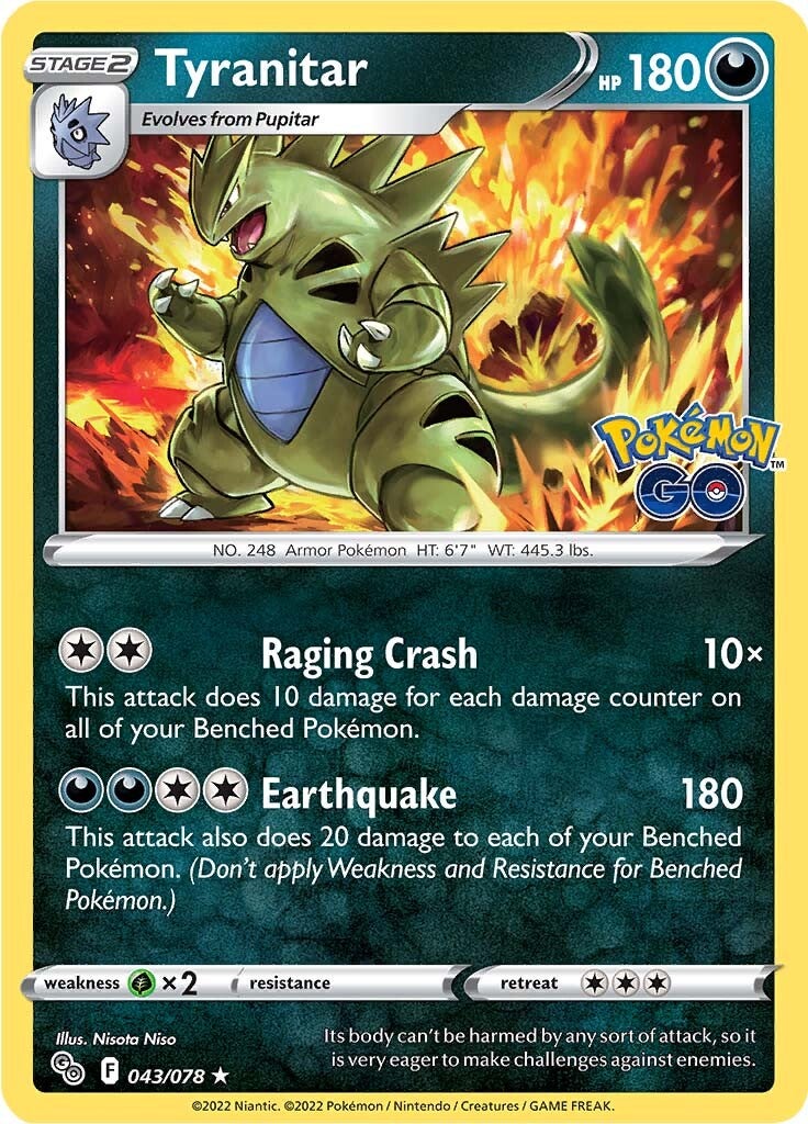 Tyranitar (043/078) [Pokémon GO] Reverse Holofoil