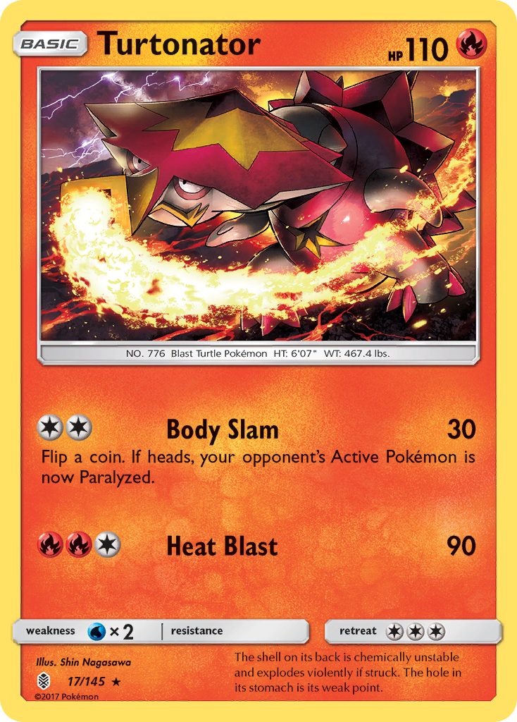 Turtonator (17/145) [Sun & Moon: Guardians Rising] Reverse Holofoil