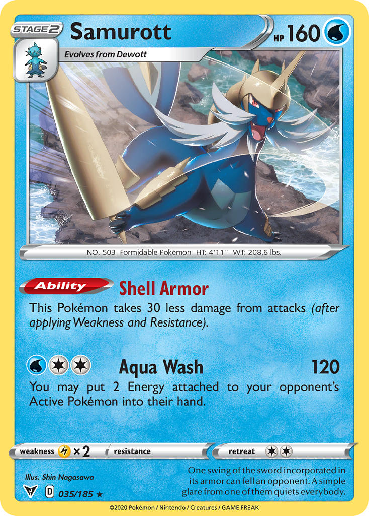 Samurott (035/185) [Sword & Shield: Vivid Voltage] Reverse Holofoil