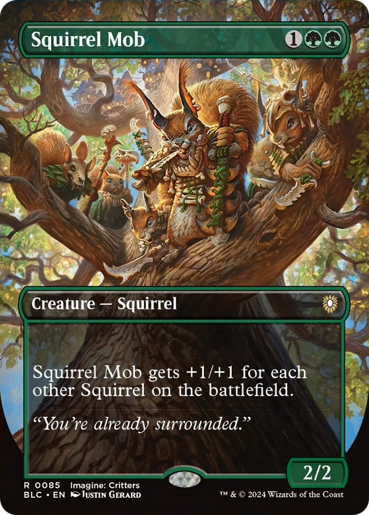 Squirrel Mob (Borderless) [Bloomburrow Commander] Foil