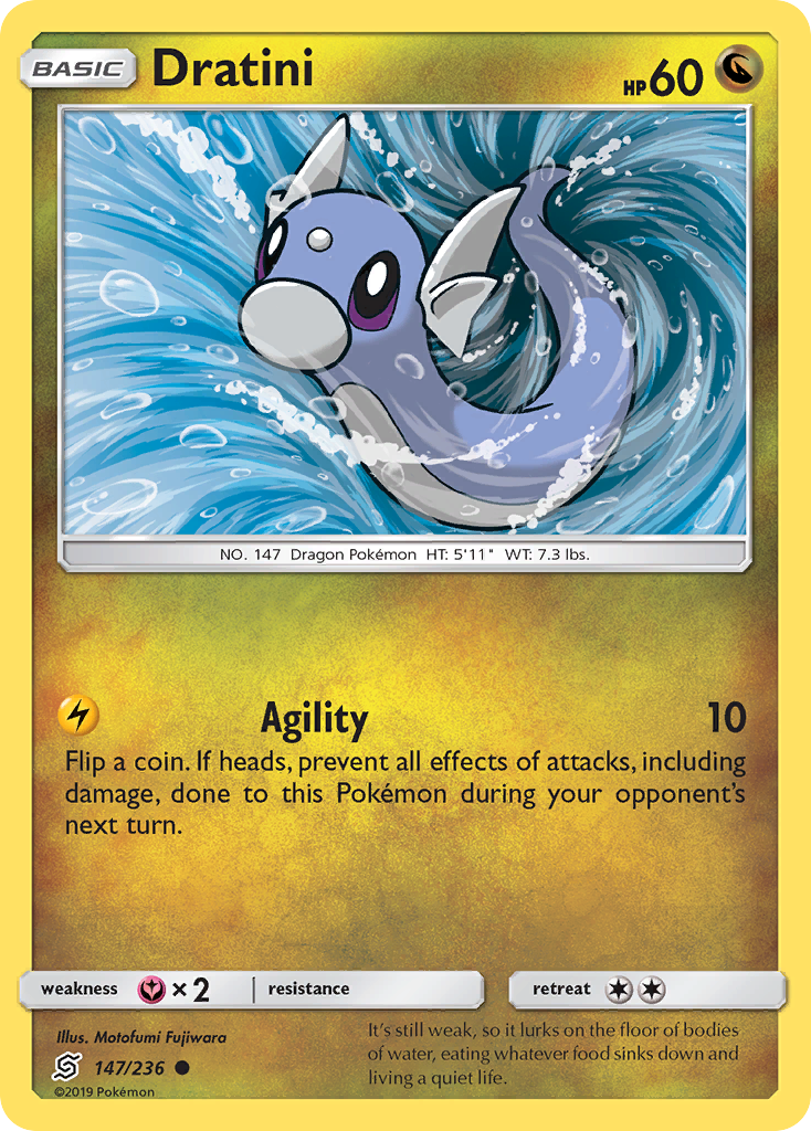 Dratini (147/236) [Sun & Moon: Unified Minds] Reverse Holofoil