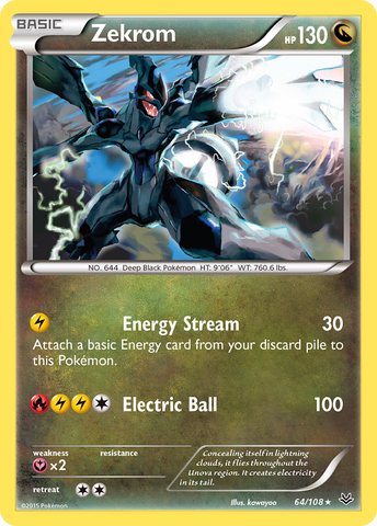 Zekrom (64/108) [XY: Roaring Skies] Reverse Holofoil