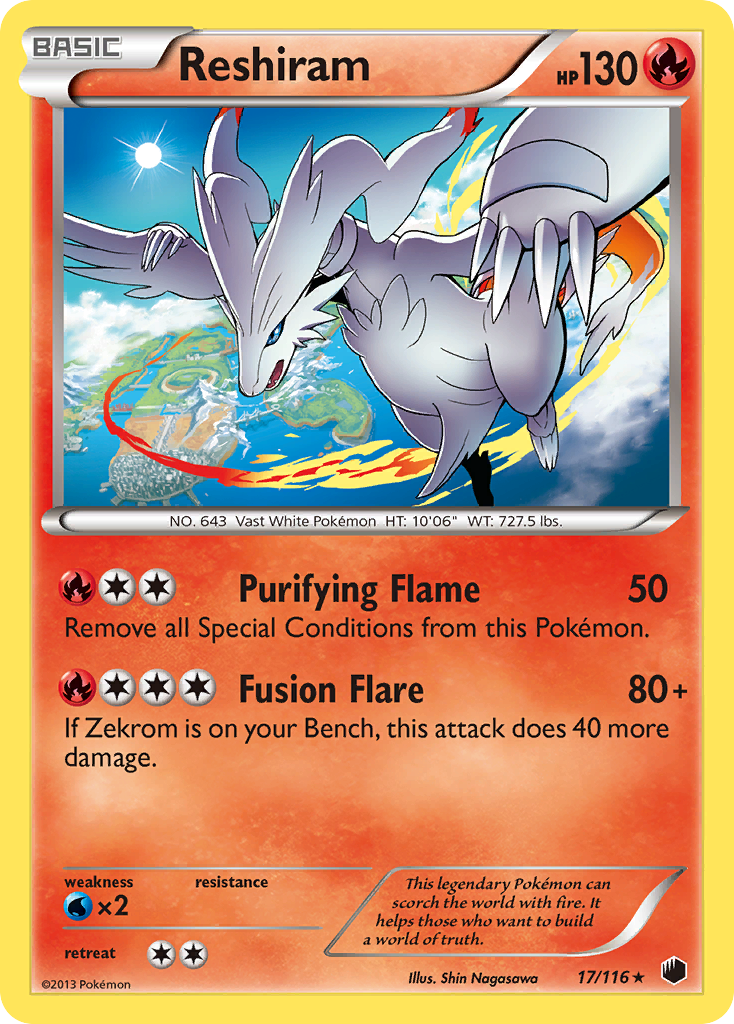 Reshiram (17/116) [Black & White: Plasma Freeze] Reverse Holofoil