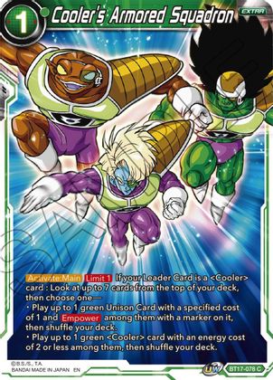 Cooler's Armored Squadron (BT17-078) [Ultimate Squad] Parallel Foil