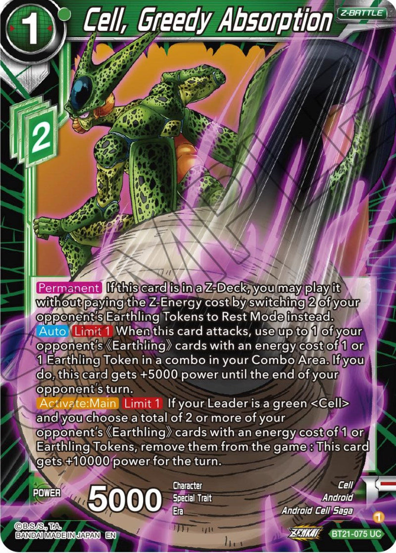Cell, Greedy Absorption (BT21-075) [Wild Resurgence] Parallel Foil