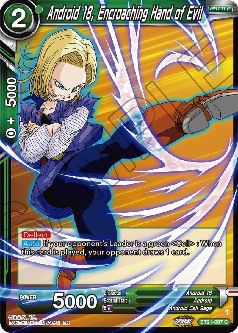 Android 18, Encroaching Hand of Evil (BT21-087) [Wild Resurgence] Parallel Foil