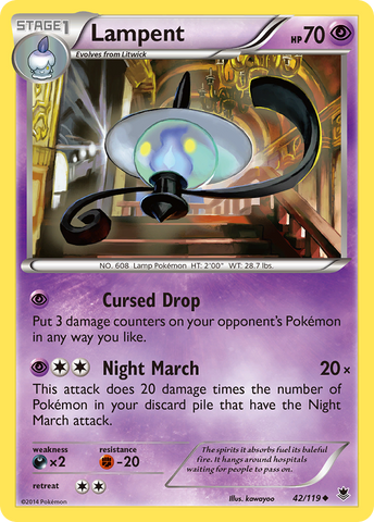 Lampent (42/119) [XY: Phantom Forces] Reverse Holofoil