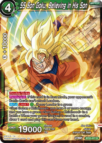 SS Son Goku, Believing in His Son (BT21-077) [Wild Resurgence] Parallel Foil