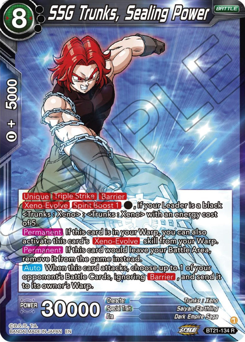 SSG Trunks, Sealing Power (BT21-134) [Wild Resurgence] Parallel Foil