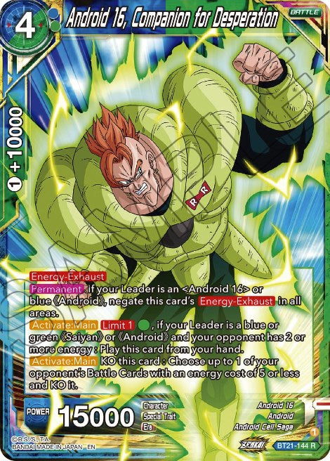 Android 16, Companion for Desperation (BT21-144) [Wild Resurgence] Parallel Foil