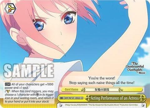 Acting Performance of an Actress (5HY/W101-E022 CC) [The Quintessential Quintuplets Movie]