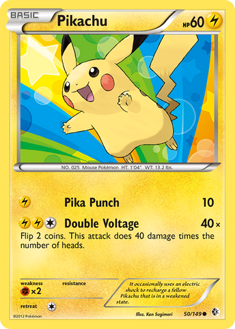 Pikachu (50/149) [Black & White: Boundaries Crossed] Reverse Holofoil