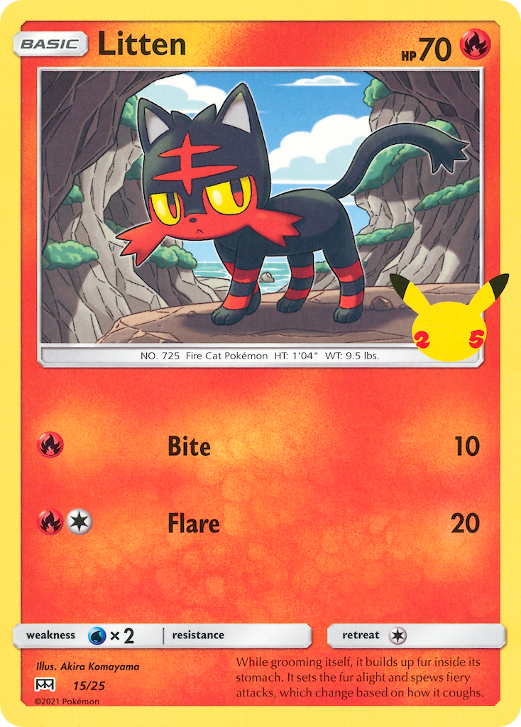 Litten (15/25) [McDonald's 25th Anniversary] Holofoil