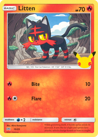 Litten (15/25) [McDonald's 25th Anniversary] Holofoil
