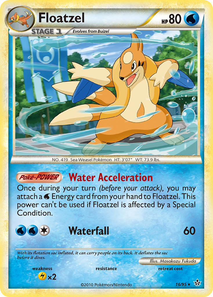 Floatzel (16/95) [HeartGold & SoulSilver: Unleashed] Reverse Holofoil