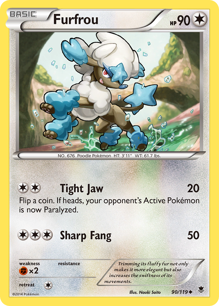 Furfrou (90/119) [XY: Phantom Forces] Reverse Holofoil