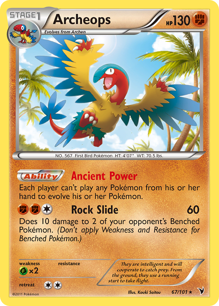 Archeops (67/101) [Black & White: Noble Victories] Reverse Holofoil