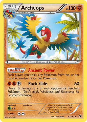 Archeops (67/101) [Black & White: Noble Victories] Reverse Holofoil