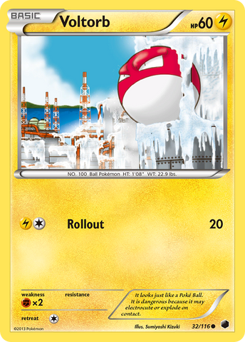 Voltorb (32/116) [Black & White: Plasma Freeze] Reverse Holofoil