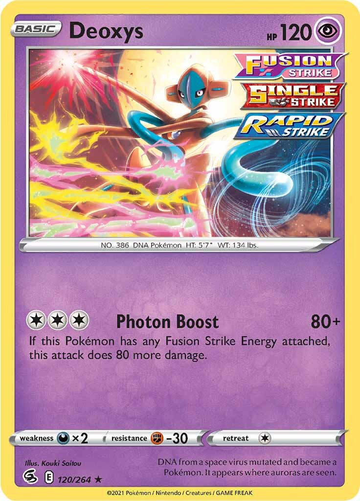 Deoxys (120/264) [Sword & Shield: Fusion Strike] Reverse Holofoil