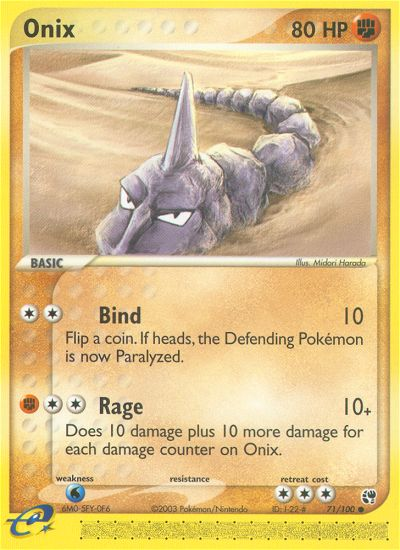 Onix (71/100) [EX: Sandstorm] Reverse Holofoil