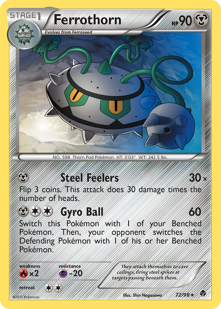 Ferrothorn (72/98) [Black & White: Emerging Powers] Reverse Holofoil